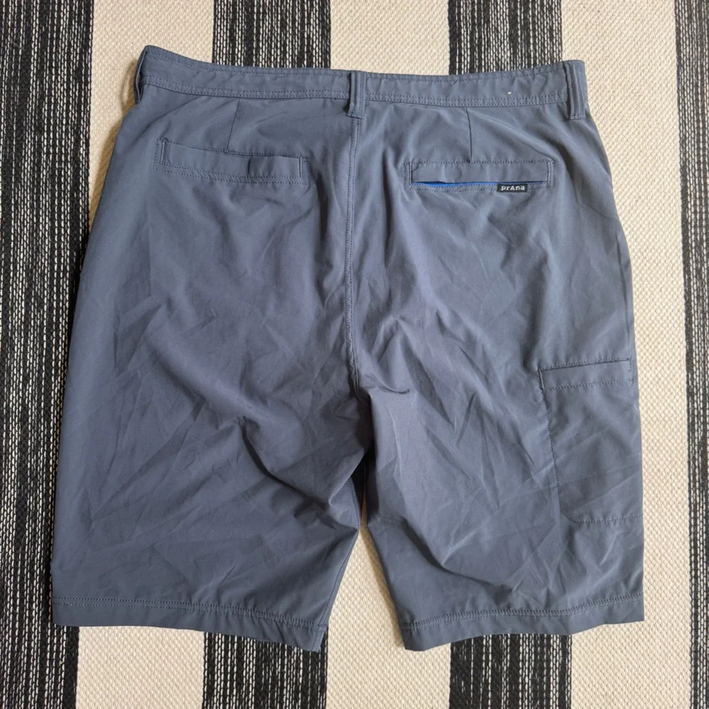 Prana Short Mens Navy Blue‎ Summer Short Size 38